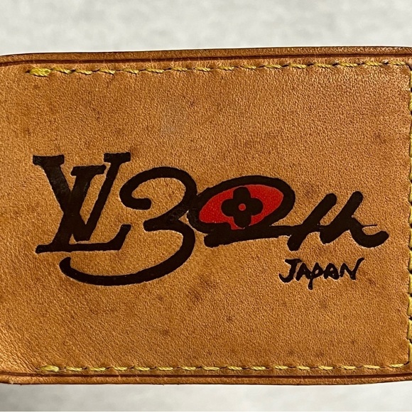 LOUIS VUITTON Luggage Tag Japan 30th Anniversary Hot Stamp Vachetta Leather - Picture 3 of 12